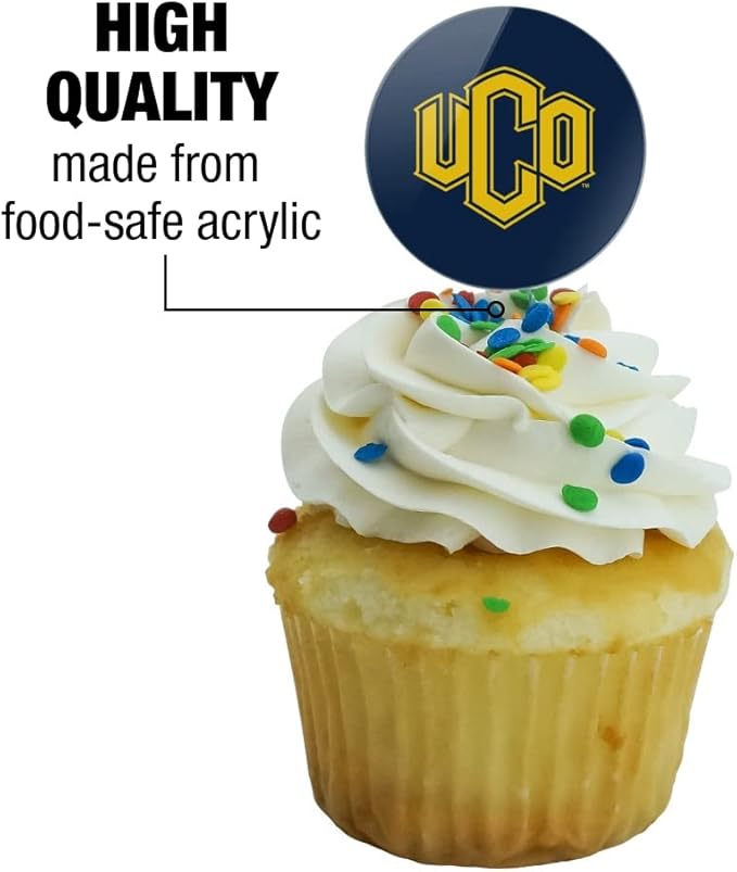 Central Oklahoma Primary Logo Cupcake Picks Toppers Decoration Set of 6