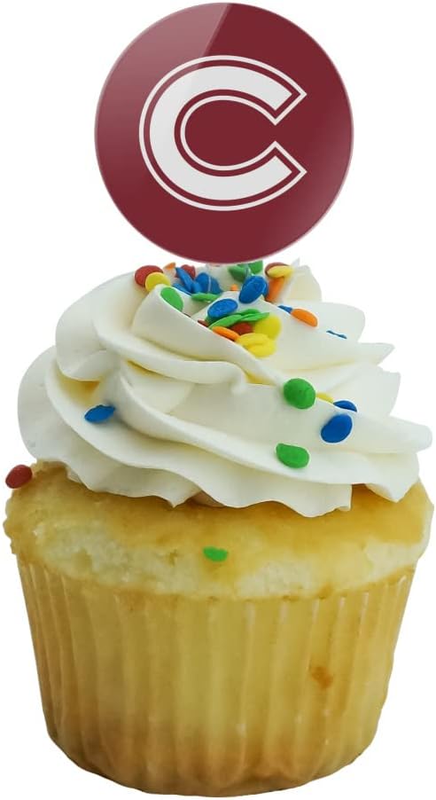 Colgate University Primary Logo Cupcake Picks Toppers Decoration Set of 6
