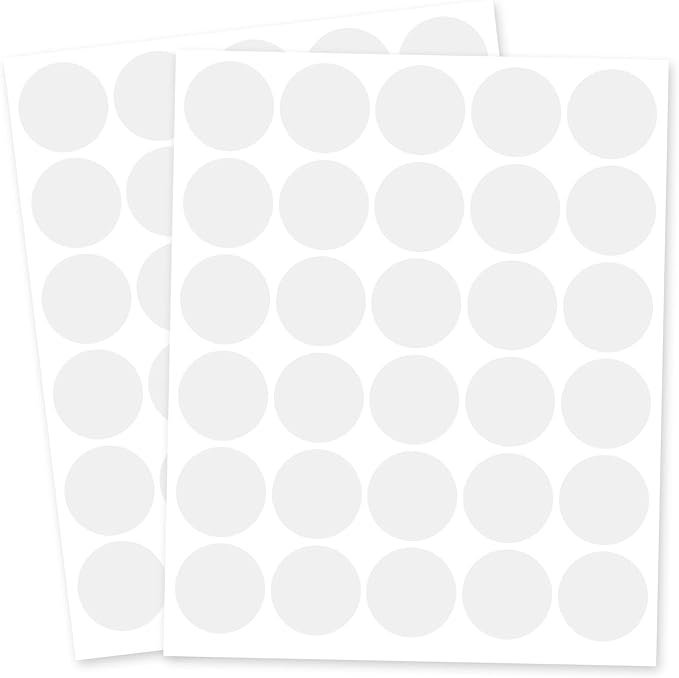 1 Inch Clear Transparent Round Waterproof Sticker,Envelope Tab Sealer and Retail Package Round Clear Seal Labels Self Adhesive Stickers,1050 Labels Per Bag
