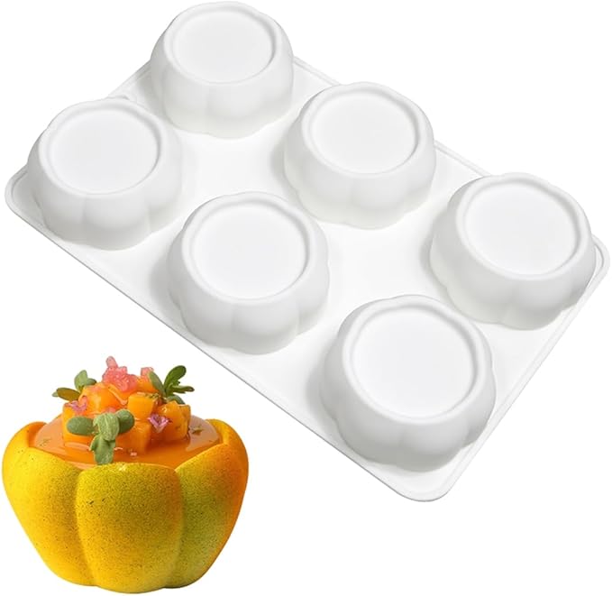mostsom Silicone Mousse Cake Molds Cylinder Flower Border Pudding Cake Bakeware Baking Tools 3D Bread Pastry Mould DIY Birthday Wedding (H_ Flower)