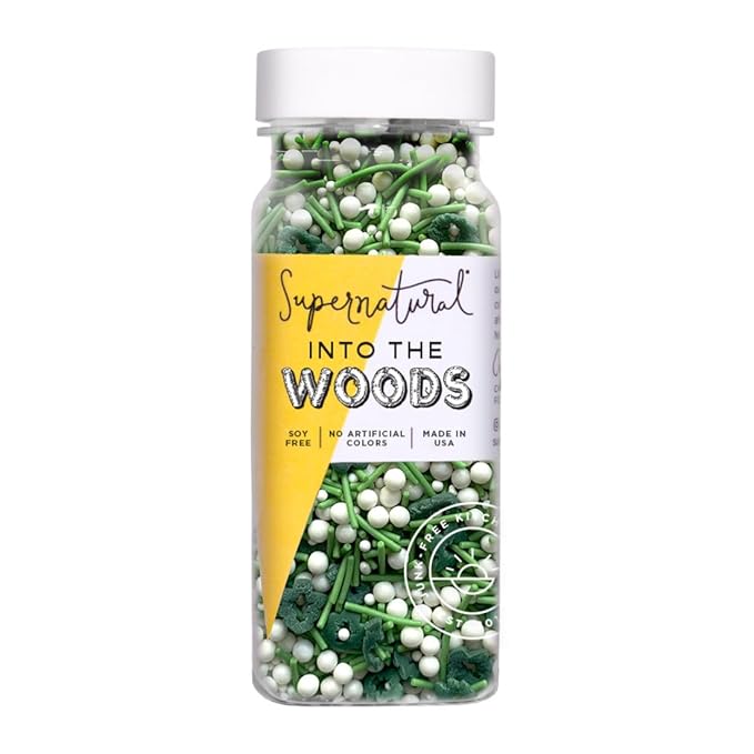 Supernatural Into the Woods Natural Confetti Tree Sprinkles, No Artificial Dyes, Soy Free, Gluten Free, Vegan, Plant-Based Colors, 3oz