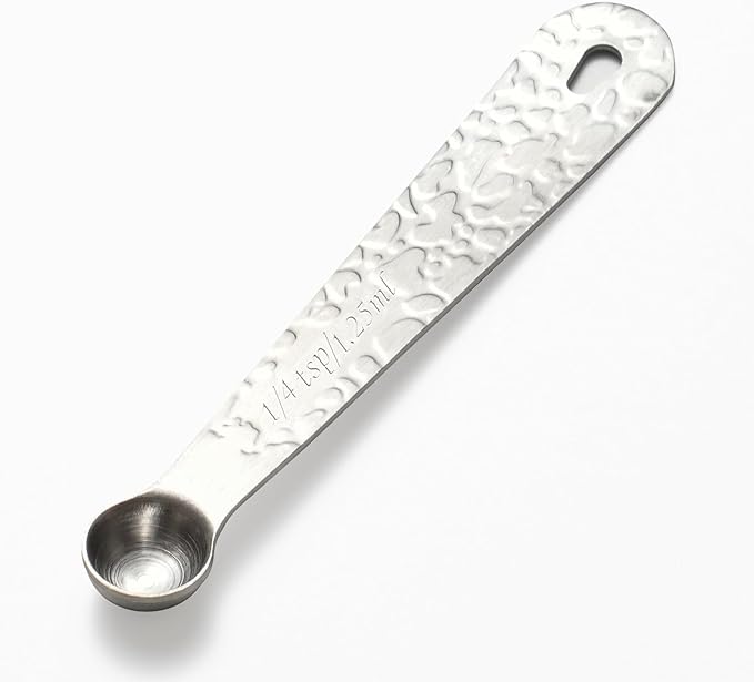 1PCS 1/4tsp(1.25ml) Single Measuring Spoon, Stainless Steel Embossed Measure Scoop Only, Individual Spoon for Cooking and Baking