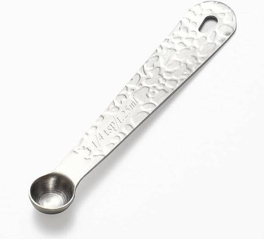 1PCS 1/4tsp(1.25ml) Single Measuring Spoon, Stainless Steel Embossed Measure Scoop Only, Individual Spoon for Cooking and Baking