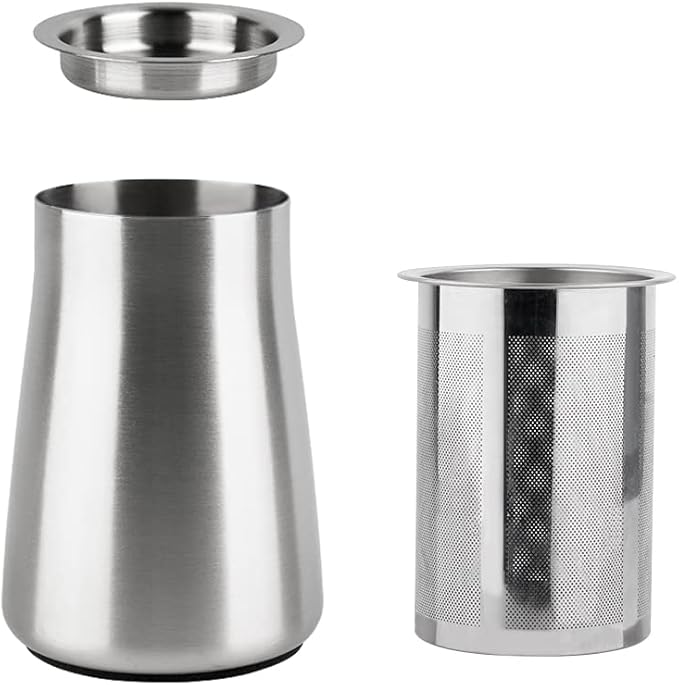 watchget Coffee Sifter Coffee Grind Sieve 500μm Fine Mesh Coffee Powder Sieve Stainless Steel Ground Coffee Receiver Coffee Making Accessory