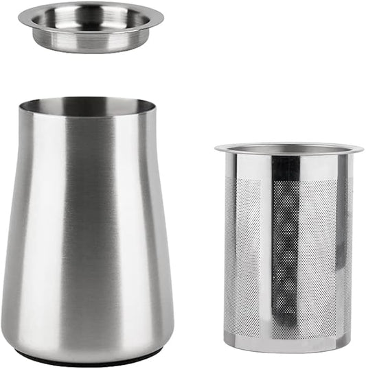 watchget Coffee Sifter Coffee Grind Sieve 500μm Fine Mesh Coffee Powder Sieve Stainless Steel Ground Coffee Receiver Coffee Making Accessory