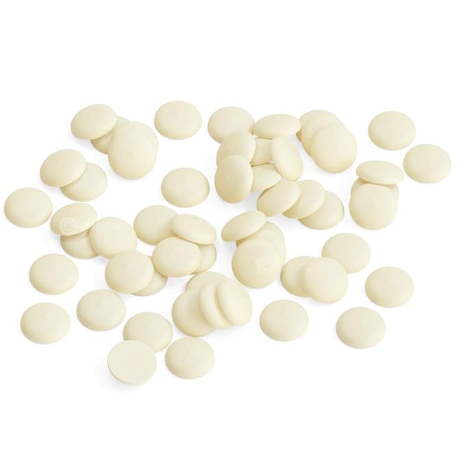 Cambie White Chocolate Couverture 28%, 2 Pounds of White Chocolate Chips, European Style Couverture for Chocolatiers, Pastry Chefs, Home Bakers, and Professionals, 2 Pounds