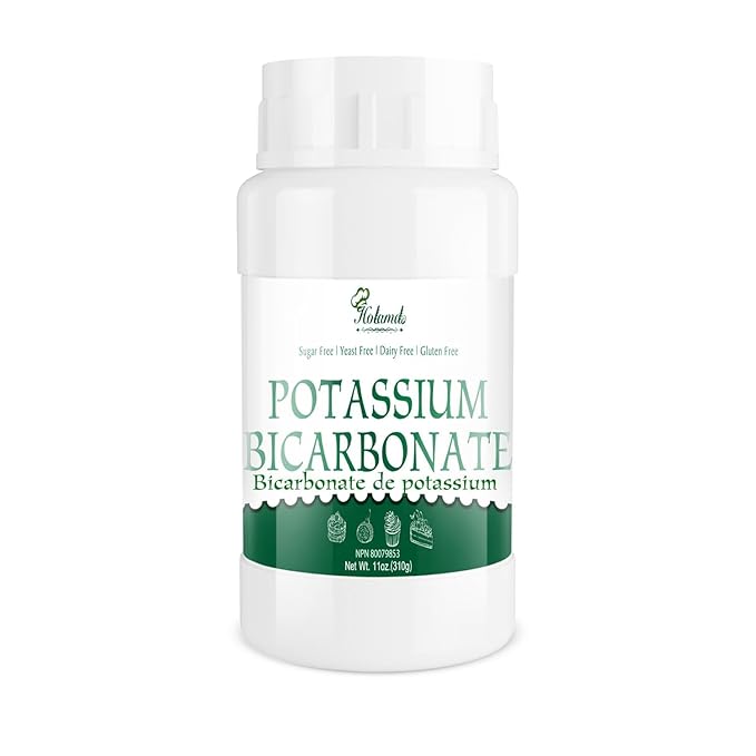 11oz Potassium Bicarbonate, 100% Pure Potassium Bicarbonate Powder - Food Grade Mineral Supplement for Plants, Cakes, Winemaking, Natural Baking Soda Leavening Agent, Gluten Free | Vegan Friendly
