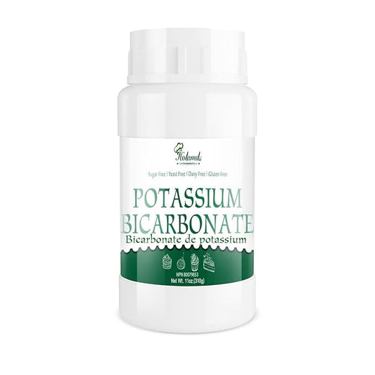 11oz Potassium Bicarbonate, 100% Pure Potassium Bicarbonate Powder - Food Grade Mineral Supplement for Plants, Cakes, Winemaking, Natural Baking Soda Leavening Agent, Gluten Free | Vegan Friendly
