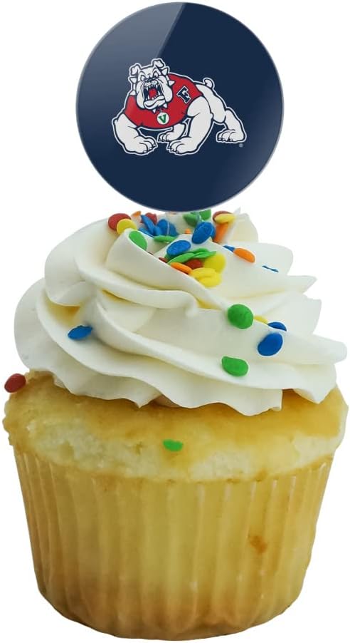 Fresno State Primary Logo Cupcake Picks Toppers Decoration Set of 6