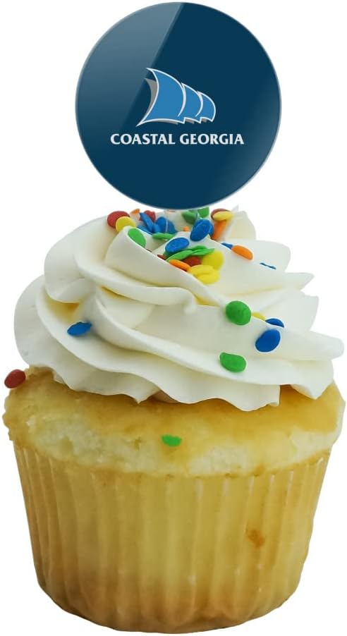 College of Coastal Georgia Primary Logo Cupcake Picks Toppers Decoration Set of 6