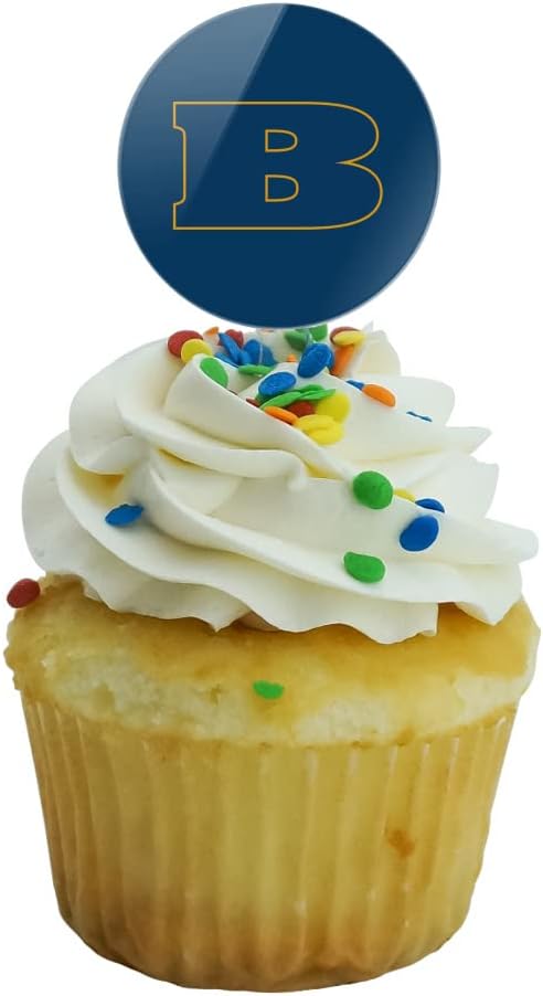 Beloit College Primary Logo Cupcake Picks Toppers Decoration Set of 6