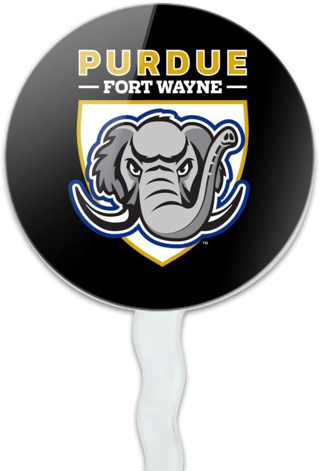 Purdue University - Fort Wayne Primary Logo Cupcake Picks Toppers Decoration Set of 6
