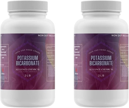 otassium Bicarbonate - FCC USP Grade for Baking, Winemaking & Health, 2 Pack, 4 LB Total