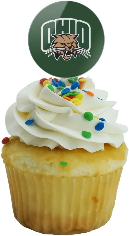 GRAPHICS & MORE Ohio University Primary Logo Cupcake Picks Toppers Decoration Set of 6