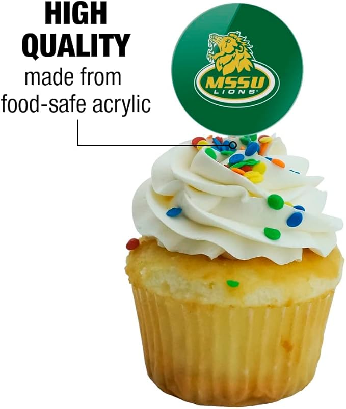 Missouri Southern State University Primary Logo Cupcake Picks Toppers Decoration Set of 6