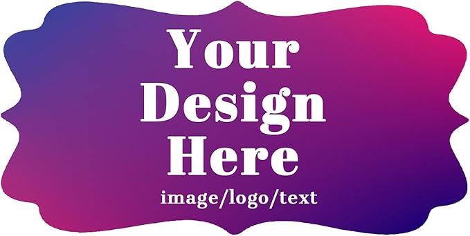 50-500 Pack Custom Stickers Personalized Labels, Customized Stickers with Any Image Logo and Text for Business Logo Thank You Labels,1",2",3", 4", 5",6" (Fancy Frame-2)