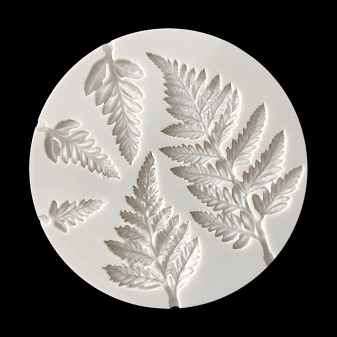 Leaf Silicone Mold Rose Flower Fondant Molds DIY Cake Decorating Tools Sugarcraft Candy Resin Clay Chocolate Gumpaste Moulds (3.8 x 3.8 x 0.24 inches)