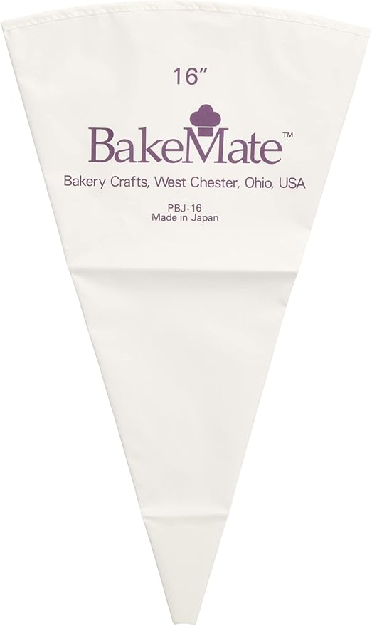 Reusable Pastry Bag, 16", Double-Coated Polyurethane Cake Piping Bag, Reinforced Bottom, Stitched Boarder, For Piping Frosting on Cakes, Cupcakes, and Cookies - 16"