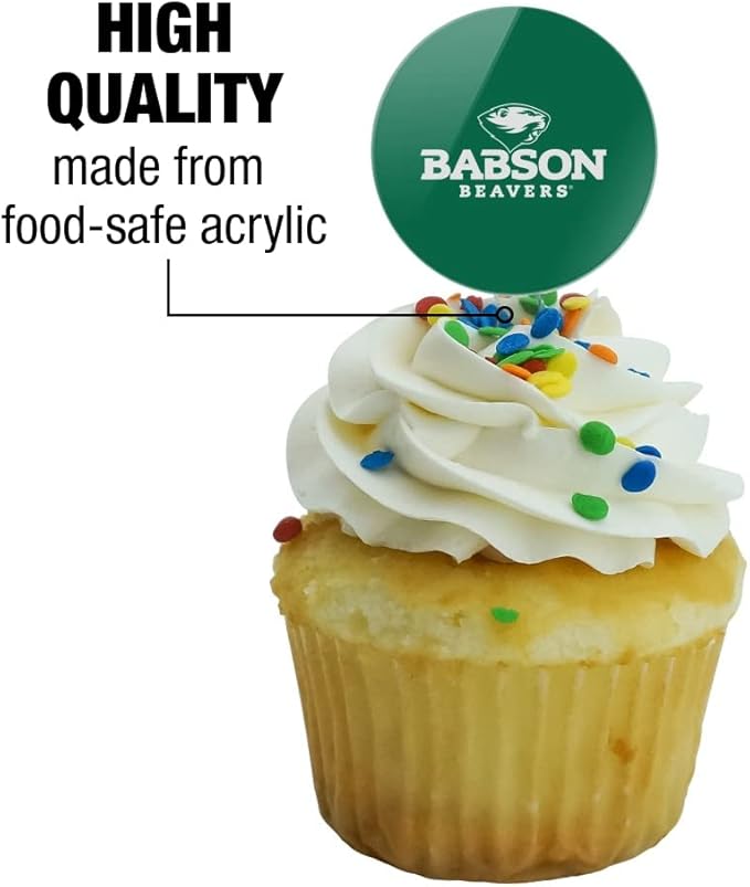 Babson College Primary Logo Cupcake Picks Toppers Decoration Set of 6