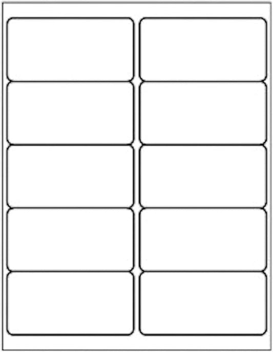 (100 Sheets, 1000 Labels) Sticker Paper, 2" x 4" Shipping Address Labels, 10 Per Page Self Adhesive Mailing Label for Laser and Inkjet Printers