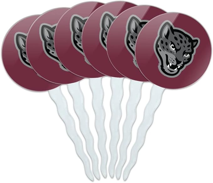 Texas A&M University-San Antonio Primary Logo Cupcake Picks Toppers Decoration Set of 6