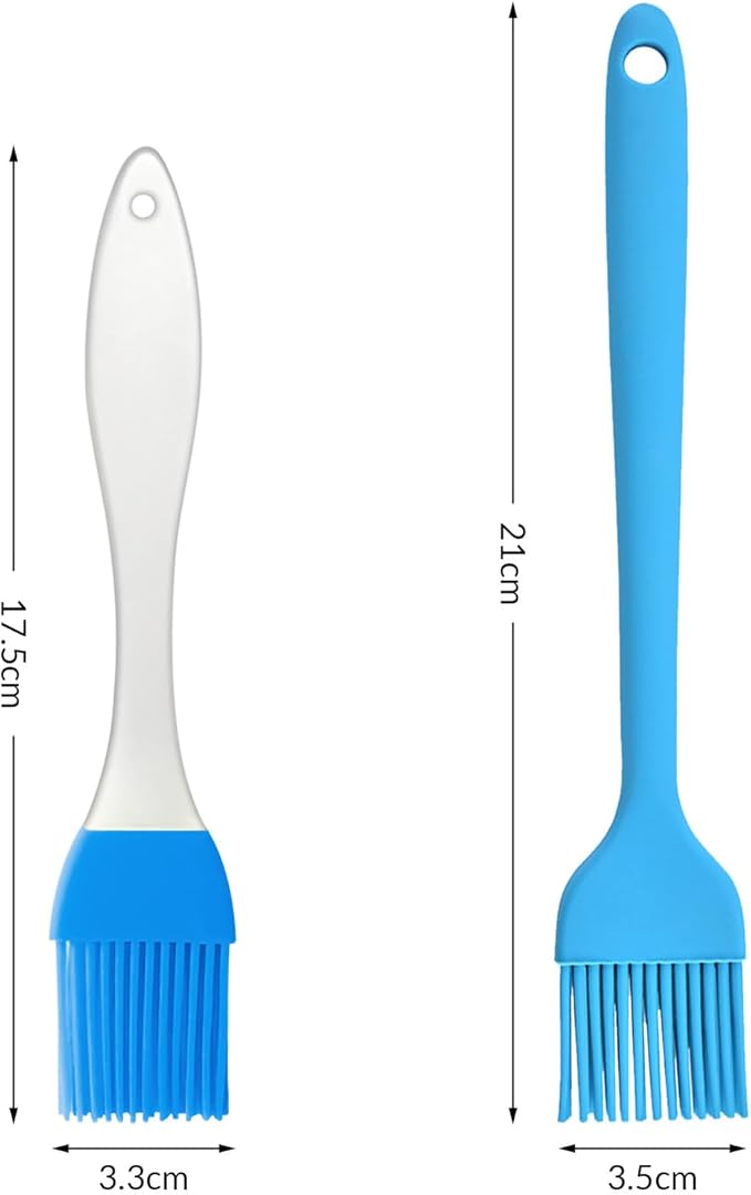 8 pieces basting brush for grilling,pastry brush,bbq basting brush,basting brush,rubber brush for cooking,basting brush for cooking,silicone bbq brush,barbecue sauce brush (blue)