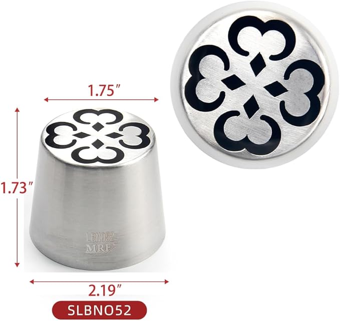 Extra Large Russian Piping Tips for Marshmallows Stainless Steel Flower Frosting Nozzles many styles Cake Decorating Baking tool for Buttercream, Cupcakes Cookies(SL52)