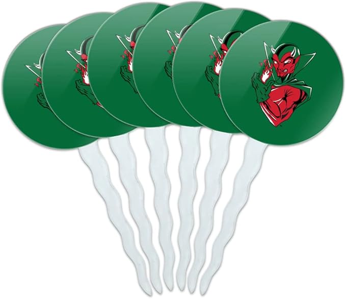 GRAPHICS & MORE Mississippi Valley State University Primary Logo Cupcake Picks Toppers Decoration Set of 6