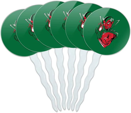 GRAPHICS & MORE Mississippi Valley State University Primary Logo Cupcake Picks Toppers Decoration Set of 6