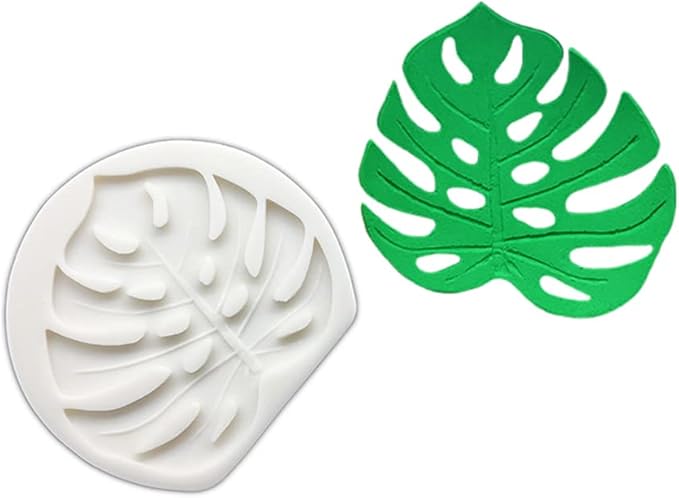 Leaf Silicone Mold Rose Flower Fondant Molds DIY Cake Decorating Tools Sugarcraft Candy Resin Clay Chocolate Gumpaste Moulds (2pcs(9 * 11cm,7.2 * 6.6cm))