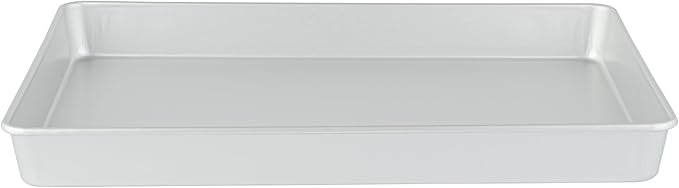 Restaurantware-Met Lux 18 x 12 x 2 Inch Straight-Sided Baking Tin, 1 Rectangular Cake Pan - Oven-Ready, Freezable, Anodized Aluminum Baking Sheet Cake Pan, Greaseproof, For Birthday