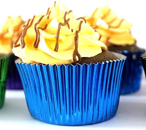 Eoonfirst Foil Cupcake Liners Standard Baking Cups 100 Pcs (Navy Blue)