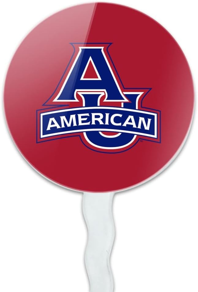 American University Primary Logo Cupcake Picks Toppers Decoration Set of 6