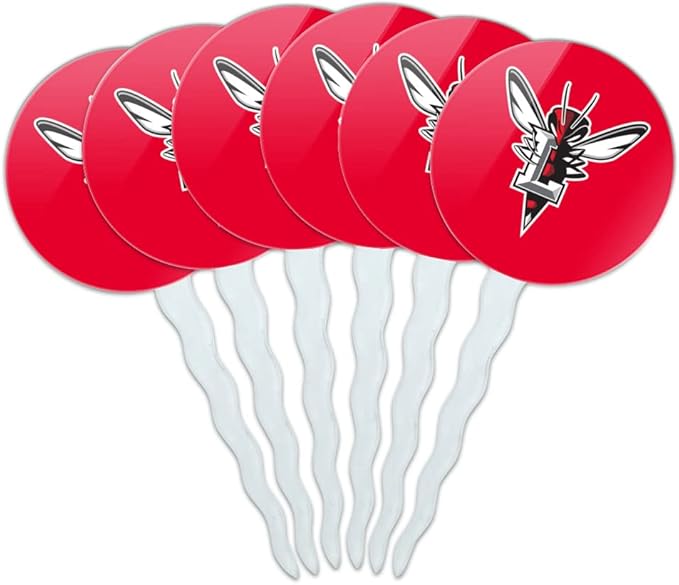 University of Lynchburg Primary Logo Cupcake Picks Toppers Decoration Set of 6