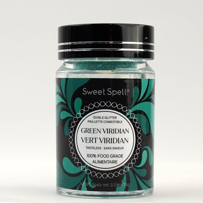 Sweet Spell Edible Glitter (15g) - Shimmer Sparkles for Drinks, Cakes, Cocktails - 100% Edible & Food Grade Glitter, Vegan, Gluten-Free (Mermaid Green)