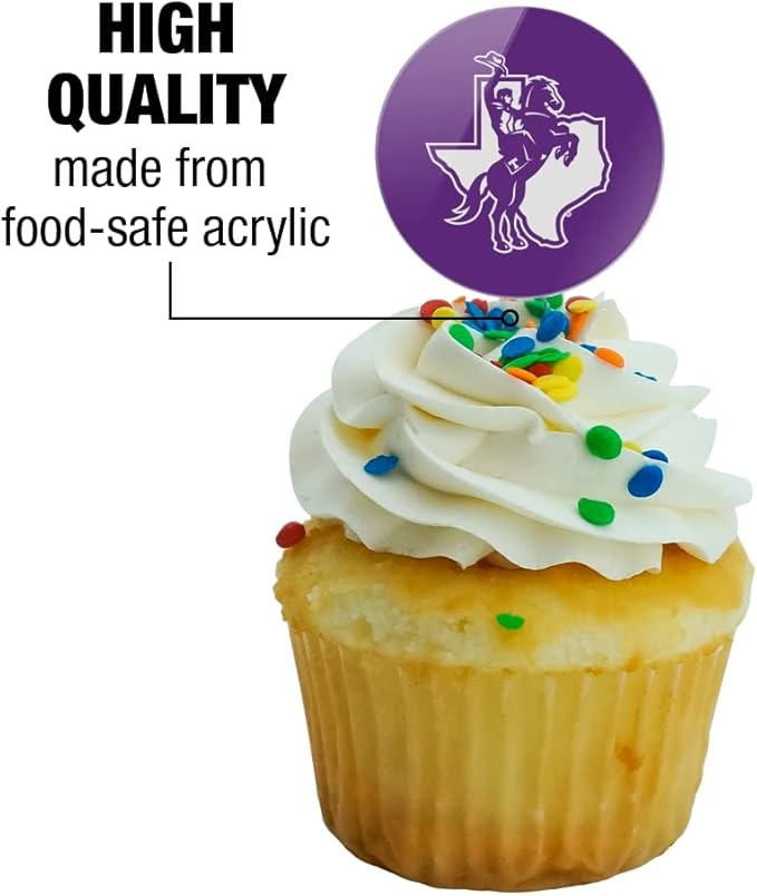 GRAPHICS & MORE Tarleton State University Primary Logo Cupcake Picks Toppers Decoration Set of 6