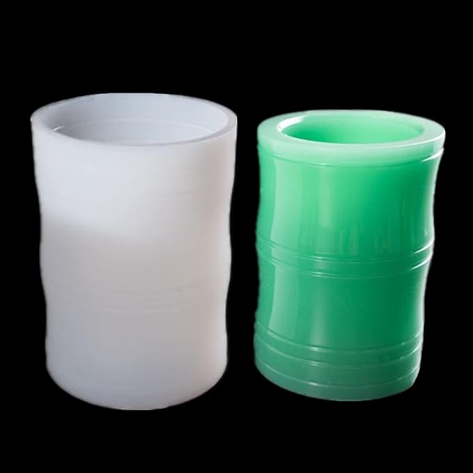 Bamboo Shaped Vase Plaster Concrete Flower Pot Silicone Mold Pen Holder Candle Jar Mould Succulent Planter Cement Clay Mold
