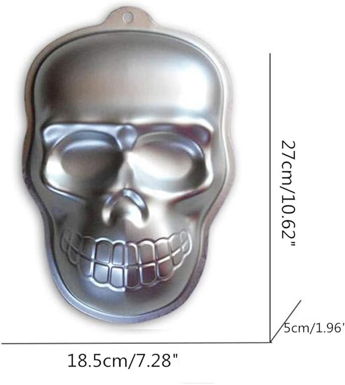 3D Skull Cake Mold Halloween Aluminum Baking Mould Nonstick DIY Baking Tools