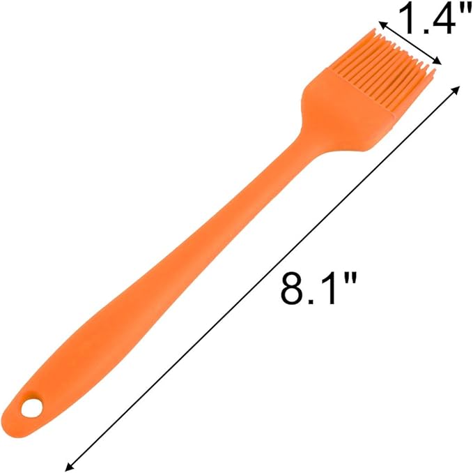 uxcell Silicone Home Kitchenware Cooking Tool Baster Turkey Barbecue Pastry Brush Orange