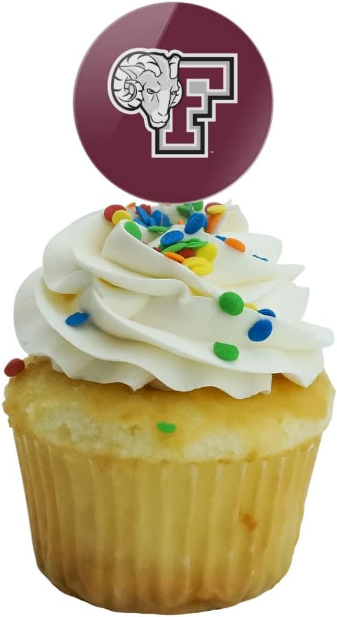 Fordham University Primary Logo Cupcake Picks Toppers Decoration Set of 6