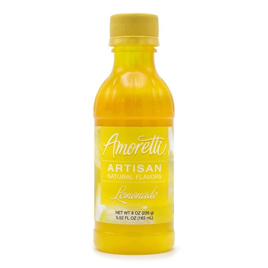 Amoretti - Natural Lemonade Artisan Flavor Paste, 8 oz, Perfect For Ice Cream, Beverages, Cakes, and more, Preservative Free, Vegan, Gluten Free, No Artificial Sweeteners, Highly Concentrated