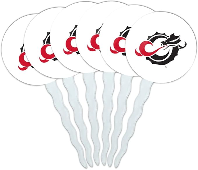Minnesota State University Moorhead Primary Logo Cupcake Picks Toppers Decoration Set of 6