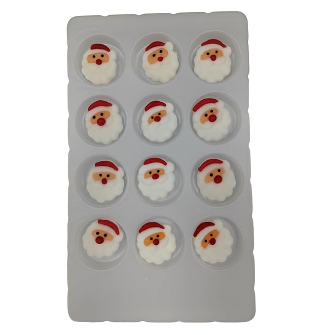 Edible Candy Santa Claus Christmas Dessert Sprinkles Party Cookie DIY Cake Cupcake Topper Icing Frosting Decoration Christmas Supplies