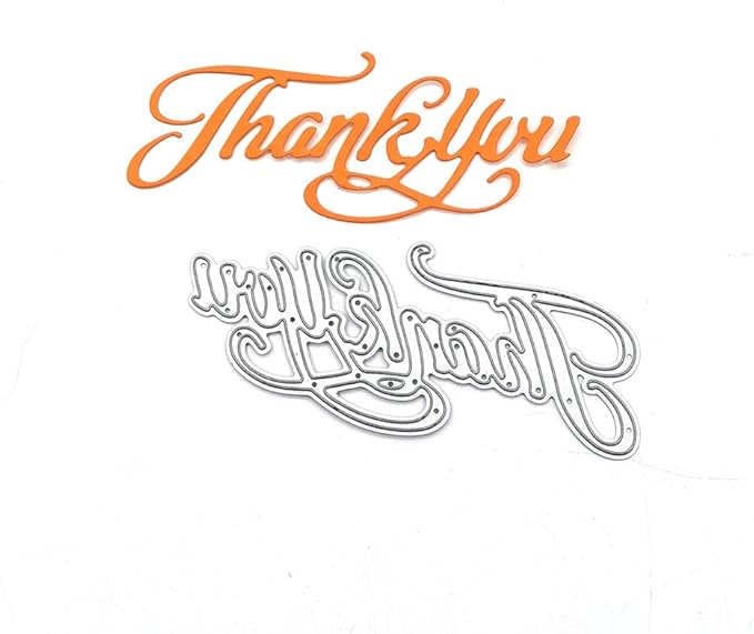 Thank You Alphabet Cutting Dies, 3 Kinds Thank You Thanks Letters Thanksgiving Day Die Cuts Metal Embossing Stencils Template Mould for Card Scrapbooking and DIY Craft Album Paper Card Decor