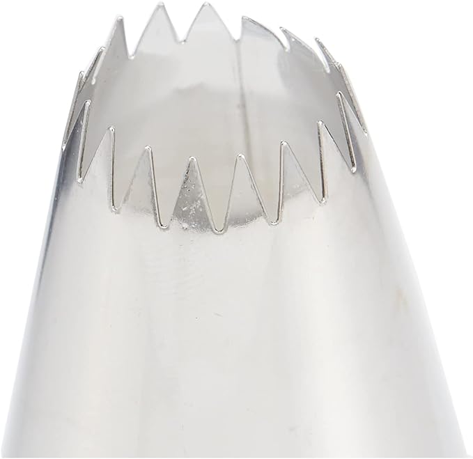 Restaurantware Pastry Tek Piping Tip 1 Open Star Decorating Tip - #8B Dent-Resistant Stainless Steel Icing Tip Dishwasher-Safe Decorate Cupcakes Cakes or Cookies
