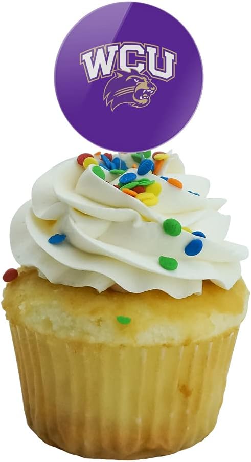 Western Carolina Primary Logo Cupcake Picks Toppers Decoration Set of 6