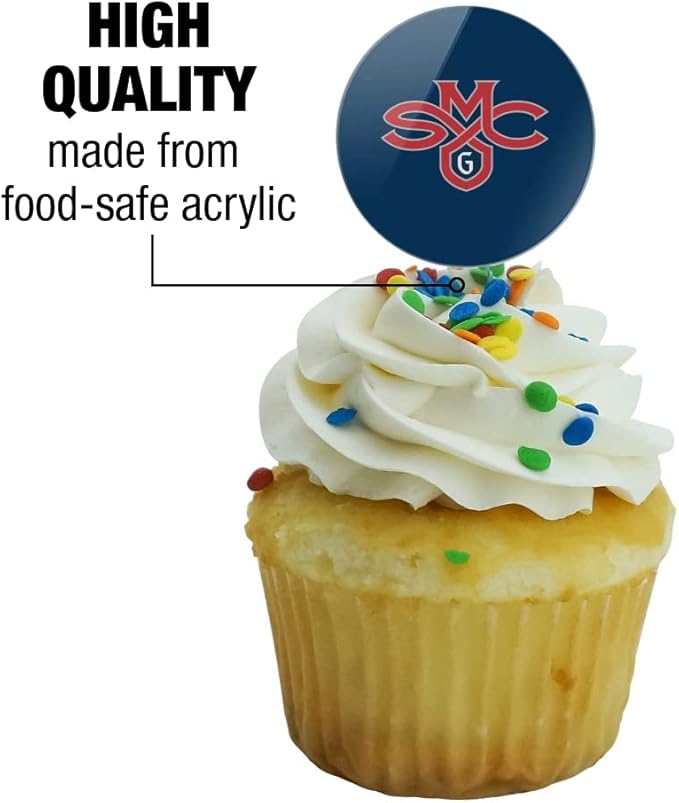 Saint Mary's College Primary Logo Cupcake Picks Toppers Decoration Set of 6