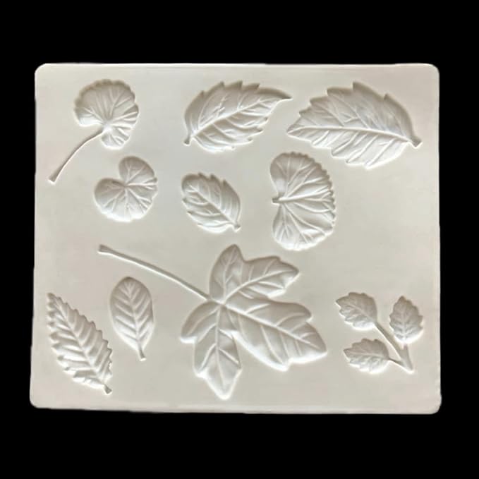 Leaf Silicone Mold Rose Flower Fondant Molds DIY Cake Decorating Tools Sugarcraft Candy Resin Clay Chocolate Gumpaste Moulds (6.08 x 5.28 x 0.24 inches)