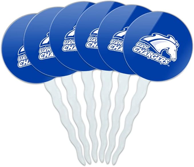 UAH Primary Logo Cupcake Picks Toppers Decoration Set of 6