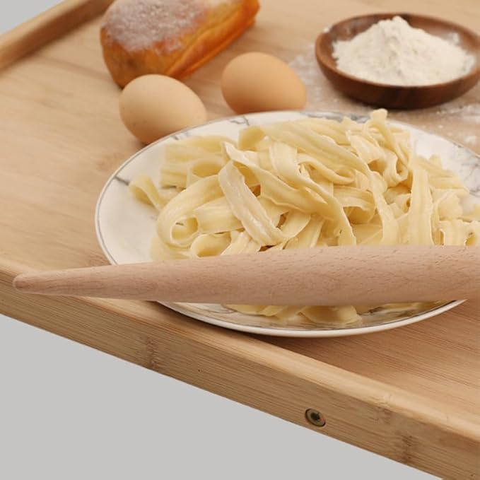 Zerodeko Chinese Dumpling Rolling Pin Wooden Rolling Stick Non-slip Handle for Home Restaurant